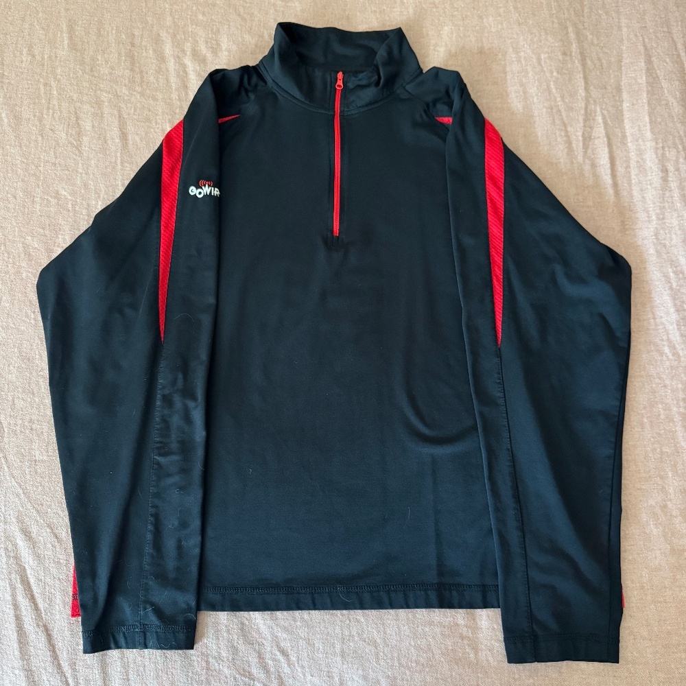GoWireless Black and Red 1/4 Zip up